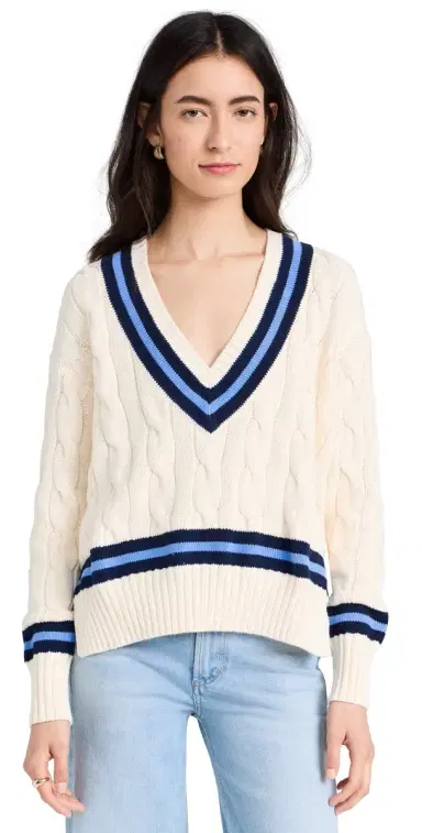Polo Ralph Lauren Cable Knit Cotton Cricket Sweater Cream | Thumbnail 1 Polo Ralph Lauren Cable Knit Cotton Cricket Sweater Cream | Thumbnail 1