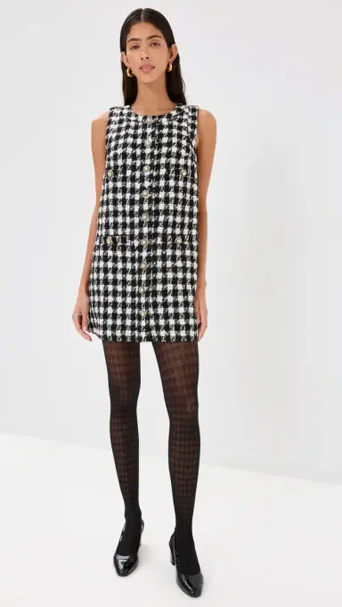 Commando Houndstooth Sheer Tights Black L | Thumbnail 3 Commando Houndstooth Sheer Tights Black L | Thumbnail 3