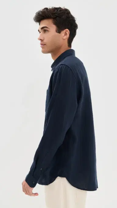 Vince Linen Shirt Coastal | Thumbnail 4 Vince Linen Shirt Coastal | Thumbnail 4