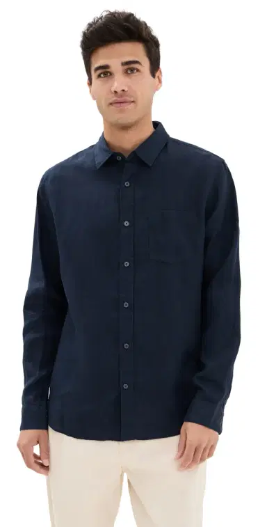 Vince Linen Shirt Coastal | Thumbnail 1 Vince Linen Shirt Coastal | Thumbnail 1