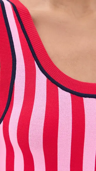 LE BOP Striped Jacquard Dress Poppy/Pink | Thumbnail 6 LE BOP Striped Jacquard Dress Poppy/Pink | Thumbnail 6
