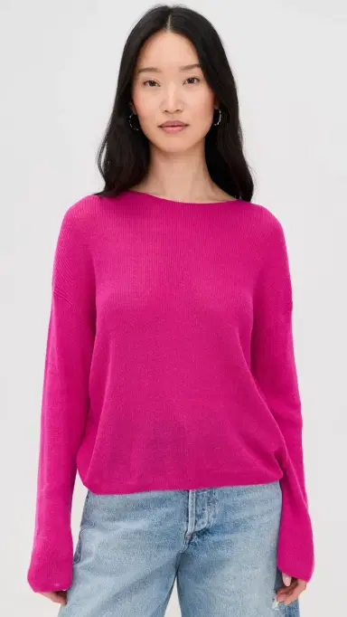 American Vintage Liucity Sweater Fuchsia Fluo | Thumbnail 2 American Vintage Liucity Sweater Fuchsia Fluo | Thumbnail 2
