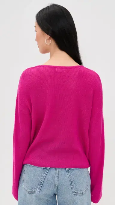 American Vintage Liucity Sweater Fuchsia Fluo | Thumbnail 3 American Vintage Liucity Sweater Fuchsia Fluo | Thumbnail 3
