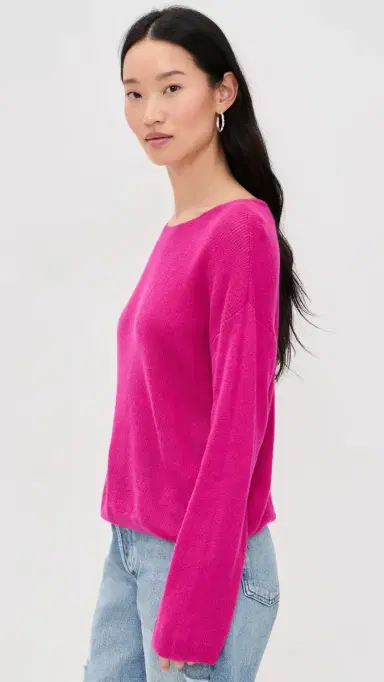 American Vintage Liucity Sweater Fuchsia Fluo | Thumbnail 4 American Vintage Liucity Sweater Fuchsia Fluo | Thumbnail 4