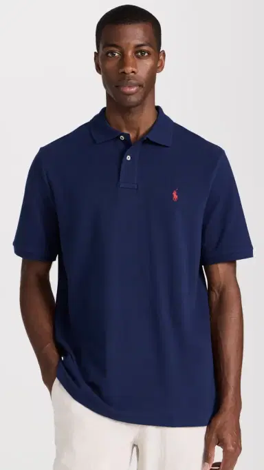 Polo Ralph Lauren Classic Fit Iconic Mesh Polo Newport Navy | Thumbnail 2 Polo Ralph Lauren Classic Fit Iconic Mesh Polo Newport Navy | Thumbnail 2