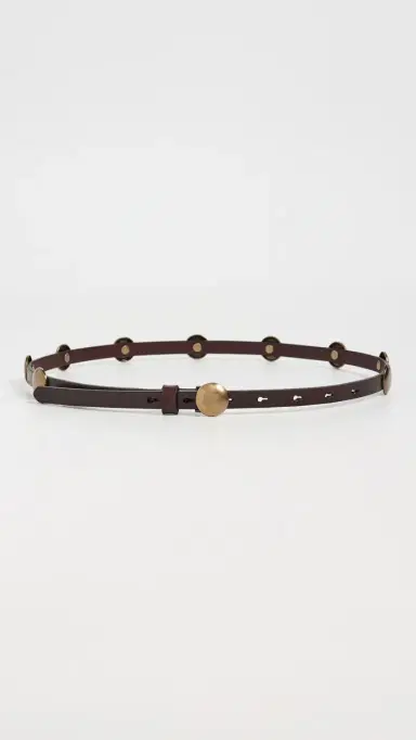 Madewell Skinny Studded Belt Cherry Wood S | Thumbnail 2 Madewell Skinny Studded Belt Cherry Wood S | Thumbnail 2