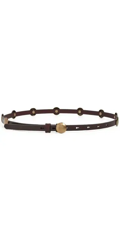 Madewell Skinny Studded Belt Cherry Wood S | Thumbnail 1 Madewell Skinny Studded Belt Cherry Wood S | Thumbnail 1