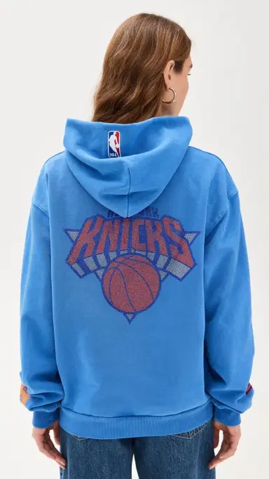 DANNIJOPRO NY Knicks Team Crew Hoodie Blue Pigment Dyed | Thumbnail 2 DANNIJOPRO NY Knicks Team Crew Hoodie Blue Pigment Dyed | Thumbnail 2