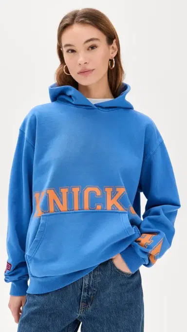DANNIJOPRO NY Knicks Team Crew Hoodie Blue Pigment Dyed | Thumbnail 3 DANNIJOPRO NY Knicks Team Crew Hoodie Blue Pigment Dyed | Thumbnail 3