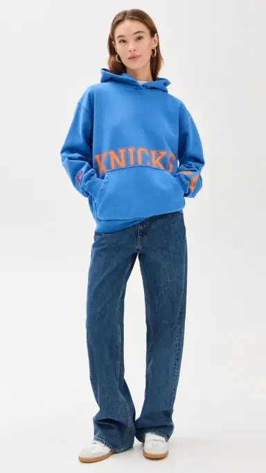 DANNIJOPRO NY Knicks Team Crew Hoodie Blue Pigment Dyed | Thumbnail 5 DANNIJOPRO NY Knicks Team Crew Hoodie Blue Pigment Dyed | Thumbnail 5