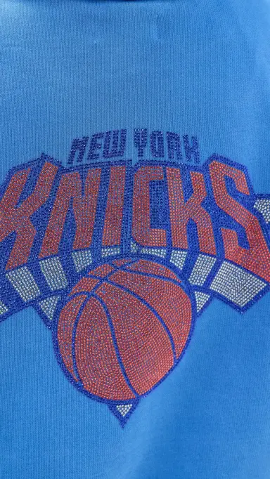 DANNIJOPRO NY Knicks Team Crew Hoodie Blue Pigment Dyed | Thumbnail 6 DANNIJOPRO NY Knicks Team Crew Hoodie Blue Pigment Dyed | Thumbnail 6