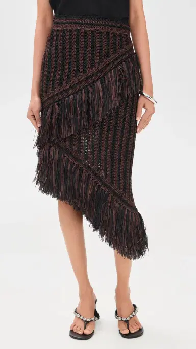 SIMONMILLER Beja Midi Skirt Choco Brown/Black Combo | Thumbnail 2 SIMONMILLER Beja Midi Skirt Choco Brown/Black Combo | Thumbnail 2