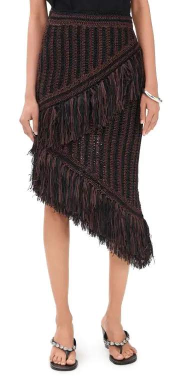 SIMONMILLER Beja Midi Skirt Choco Brown/Black Combo | Thumbnail 1 SIMONMILLER Beja Midi Skirt Choco Brown/Black Combo | Thumbnail 1
