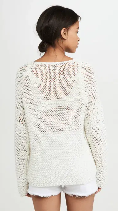 MIKOH Mehetia Long Sleeve Knit Bone | Thumbnail 3 MIKOH Mehetia Long Sleeve Knit Bone | Thumbnail 3