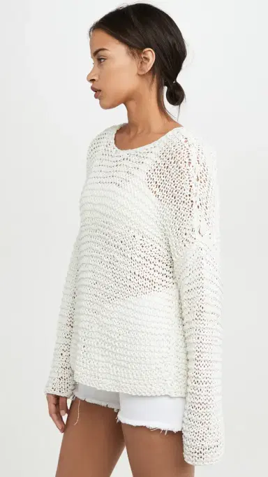 MIKOH Mehetia Long Sleeve Knit Bone | Thumbnail 4 MIKOH Mehetia Long Sleeve Knit Bone | Thumbnail 4