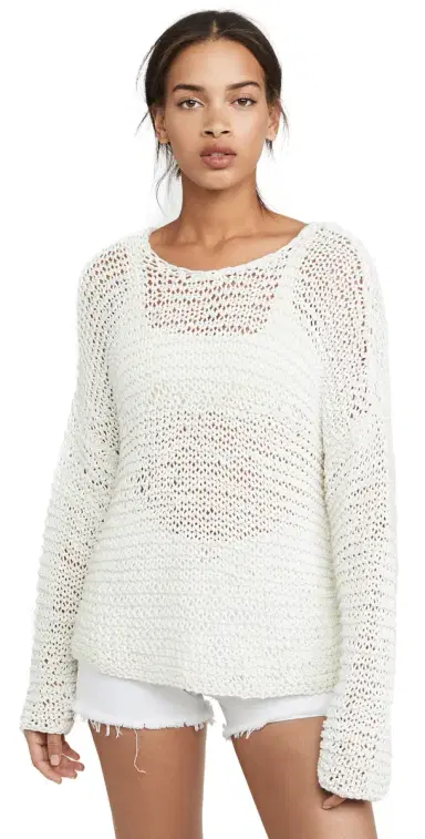 MIKOH Mehetia Long Sleeve Knit Bone | Thumbnail 1 MIKOH Mehetia Long Sleeve Knit Bone | Thumbnail 1