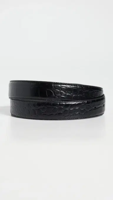 Favorite Daughter The Jordan Croc Embossed Belt Black/Nickel | Thumbnail 4 Favorite Daughter The Jordan Croc Embossed Belt Black/Nickel | Thumbnail 4