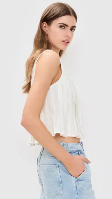 VRG GRL Valeria Linen Top White White | Thumbnail 4 VRG GRL Valeria Linen Top White White | Thumbnail 4
