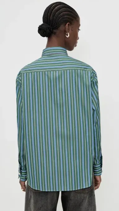 HOMMEGIRLS Oxford hirt Green Porto tripe | Thumbnail 3 HOMMEGIRLS Oxford hirt Green Porto tripe | Thumbnail 3