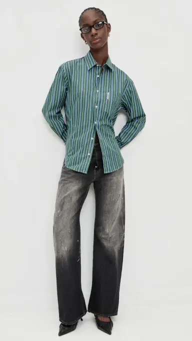 HOMMEGIRLS Oxford hirt Green Porto tripe | Thumbnail 5 HOMMEGIRLS Oxford hirt Green Porto tripe | Thumbnail 5