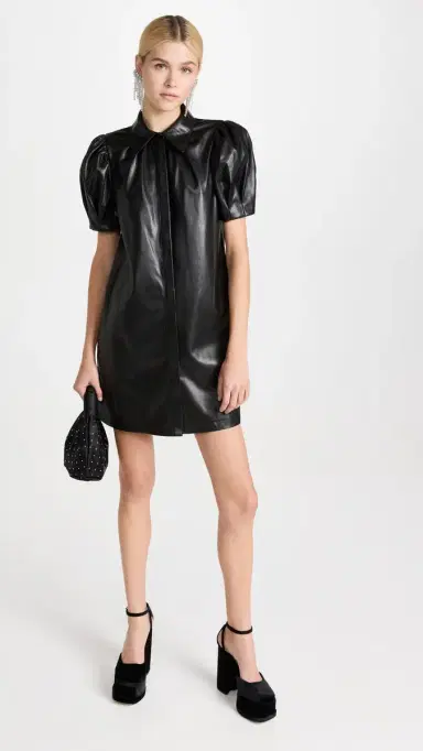 Alice + Olivia Jem Vegan Leather Dress Black M | Thumbnail 5 Alice + Olivia Jem Vegan Leather Dress Black M | Thumbnail 5