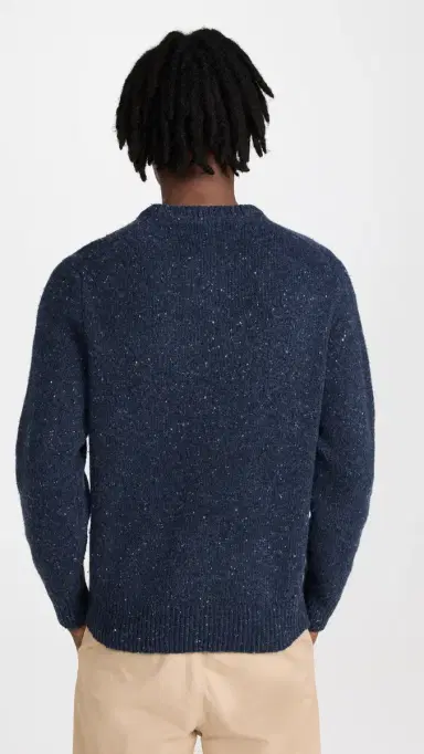 Alex Mill Donegal Crew Neck Sweater Navy | Thumbnail 3 Alex Mill Donegal Crew Neck Sweater Navy | Thumbnail 3