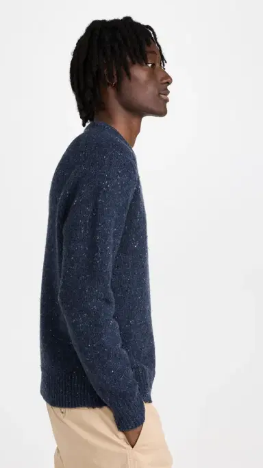 Alex Mill Donegal Crew Neck Sweater Navy | Thumbnail 4 Alex Mill Donegal Crew Neck Sweater Navy | Thumbnail 4