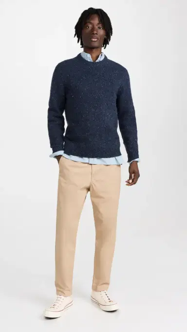Alex Mill Donegal Crew Neck Sweater Navy | Thumbnail 5 Alex Mill Donegal Crew Neck Sweater Navy | Thumbnail 5