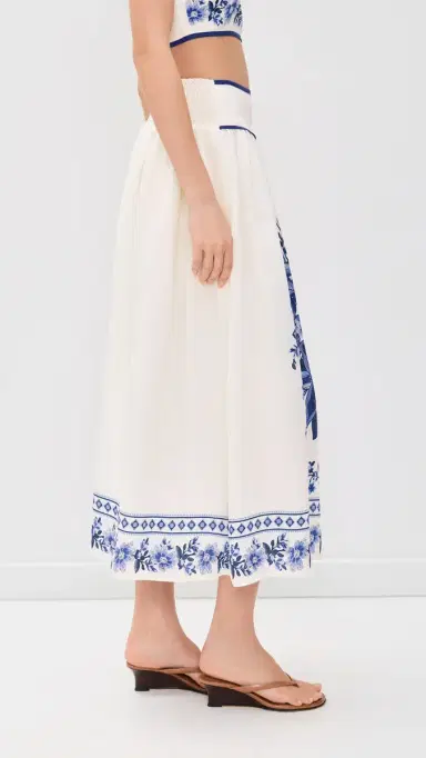 Moon River Floral Midi kirt Off White Multi | Thumbnail 4 Moon River Floral Midi kirt Off White Multi | Thumbnail 4