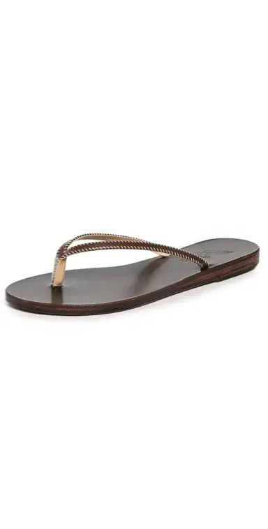 Ancient Greek Sandals Saionara Stitch Sandals Brown | Thumbnail 1 Ancient Greek Sandals Saionara Stitch Sandals Brown | Thumbnail 1
