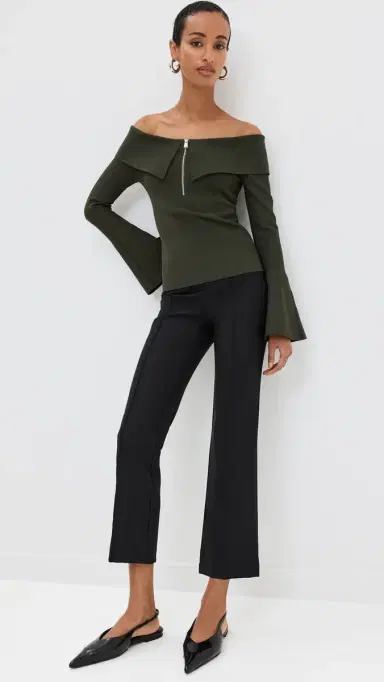 SIMKHAI Michelle Cropped Pants Black | Thumbnail 5 SIMKHAI Michelle Cropped Pants Black | Thumbnail 5
