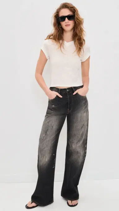 IRO Sybel Linen V Neck Tee Porcelain M | Thumbnail 5 IRO Sybel Linen V Neck Tee Porcelain M | Thumbnail 5