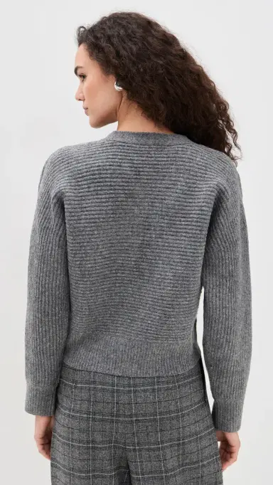 LE BOP ira Stitched Cardigan Charcoal | Thumbnail 3 LE BOP ira Stitched Cardigan Charcoal | Thumbnail 3