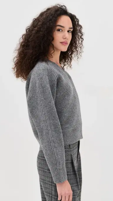 LE BOP ira Stitched Cardigan Charcoal | Thumbnail 4 LE BOP ira Stitched Cardigan Charcoal | Thumbnail 4