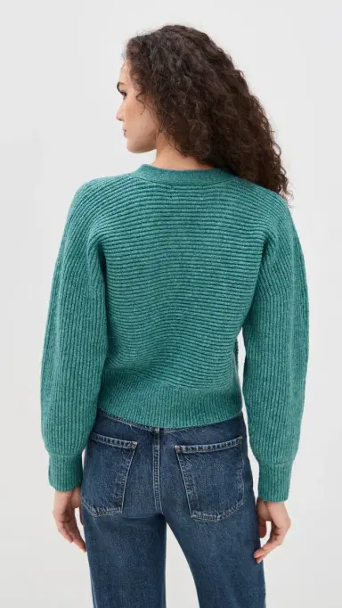 LE BOP ira Stitched Cardigan Teal | Thumbnail 3 LE BOP ira Stitched Cardigan Teal | Thumbnail 3