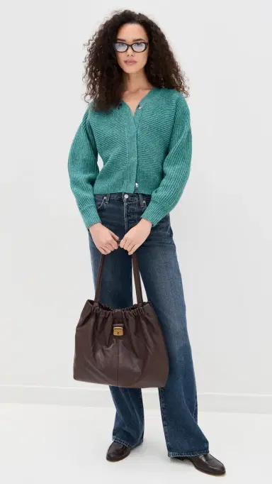 LE BOP ira Stitched Cardigan Teal | Thumbnail 5 LE BOP ira Stitched Cardigan Teal | Thumbnail 5