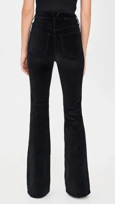 Veronica Beard Jean Beverly Velvet Skinny Flare Jeans Black | Thumbnail 3 Veronica Beard Jean Beverly Velvet Skinny Flare Jeans Black | Thumbnail 3