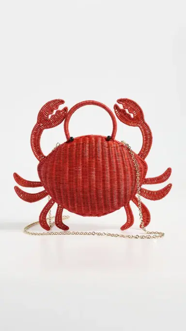 Serpui Matteo Crab Wicker Clutch Red One Size | Thumbnail 2 Serpui Matteo Crab Wicker Clutch Red One Size | Thumbnail 2