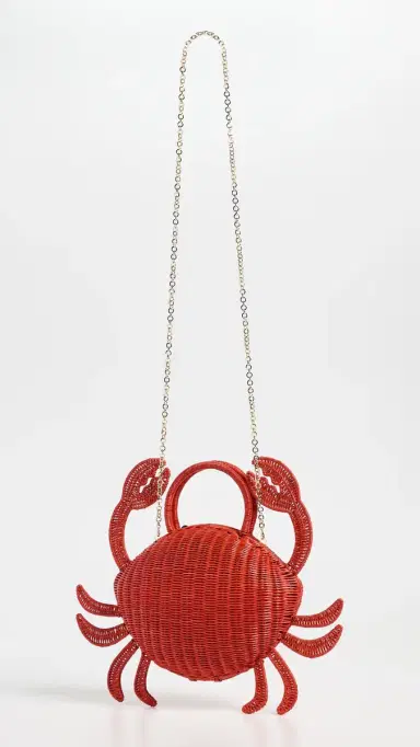 Serpui Matteo Crab Wicker Clutch Red One Size | Thumbnail 4 Serpui Matteo Crab Wicker Clutch Red One Size | Thumbnail 4