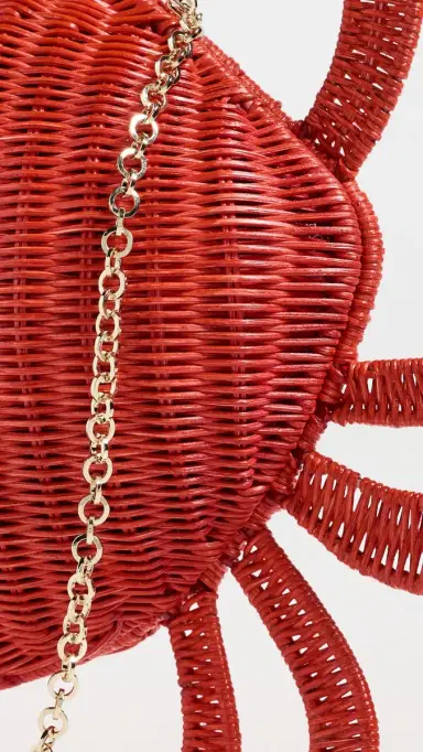 Serpui Matteo Crab Wicker Clutch Red One Size | Thumbnail 5 Serpui Matteo Crab Wicker Clutch Red One Size | Thumbnail 5