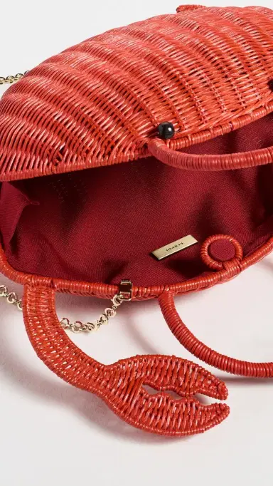 Serpui Matteo Crab Wicker Clutch Red One Size | Thumbnail 6 Serpui Matteo Crab Wicker Clutch Red One Size | Thumbnail 6