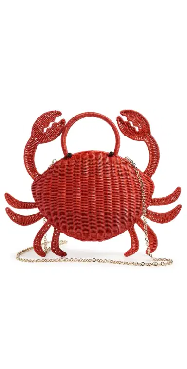 Serpui Matteo Crab Wicker Clutch Red One Size | Thumbnail 1 Serpui Matteo Crab Wicker Clutch Red One Size | Thumbnail 1