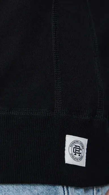 REIGNING CHAMP Midweight Terry Slim Hoodie Black | Thumbnail 6 REIGNING CHAMP Midweight Terry Slim Hoodie Black | Thumbnail 6