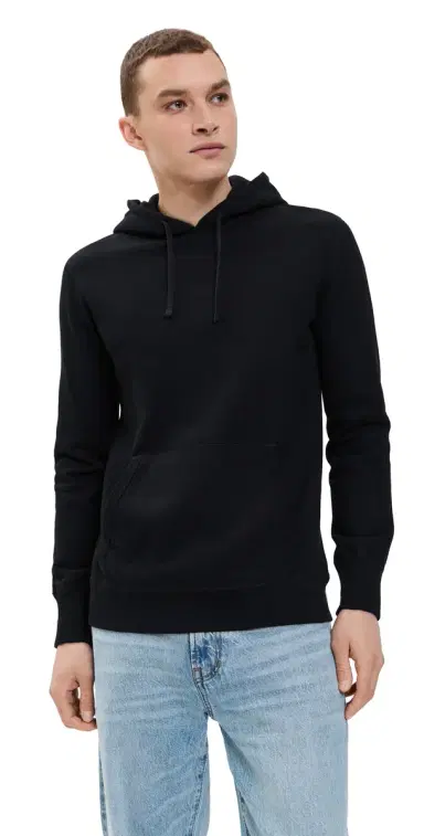 REIGNING CHAMP Midweight Terry Slim Hoodie Black | Thumbnail 1 REIGNING CHAMP Midweight Terry Slim Hoodie Black | Thumbnail 1