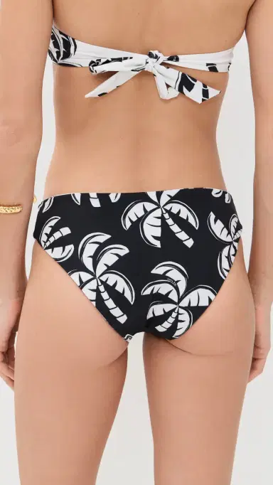 FARM Rio Graphic Palms Low Double Bikini Bottoms Graphic Palms Black | Thumbnail 3 FARM Rio Graphic Palms Low Double Bikini Bottoms Graphic Palms Black | Thumbnail 3