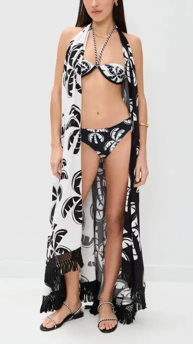 FARM Rio Graphic Palms Low Double Bikini Bottoms Graphic Palms Black | Thumbnail 5 FARM Rio Graphic Palms Low Double Bikini Bottoms Graphic Palms Black | Thumbnail 5