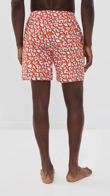 Dur Doux Abstract Swim Trunks 7 White/Orange | Thumbnail 3 Dur Doux Abstract Swim Trunks 7 White/Orange | Thumbnail 3