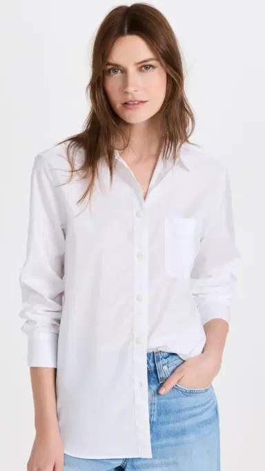 rag & bone ICON Maxine Button Down Shirt White L | Thumbnail 2 rag & bone ICON Maxine Button Down Shirt White L | Thumbnail 2