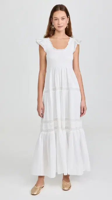 LoveShackFancy Chessie Dress True White S | Thumbnail 2 LoveShackFancy Chessie Dress True White S | Thumbnail 2