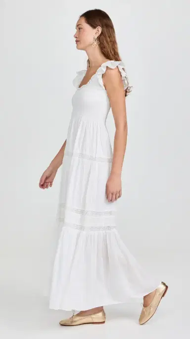 LoveShackFancy Chessie Dress True White S | Thumbnail 4 LoveShackFancy Chessie Dress True White S | Thumbnail 4
